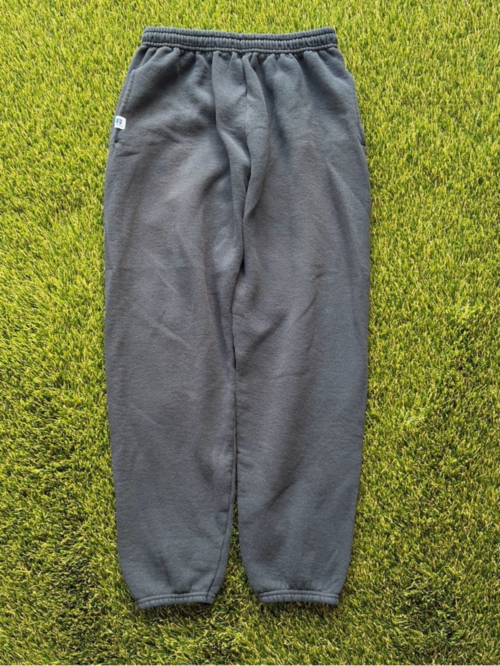 Vintage Russell Athletic Black Sweatpants Size Medium Fleece Joggers
